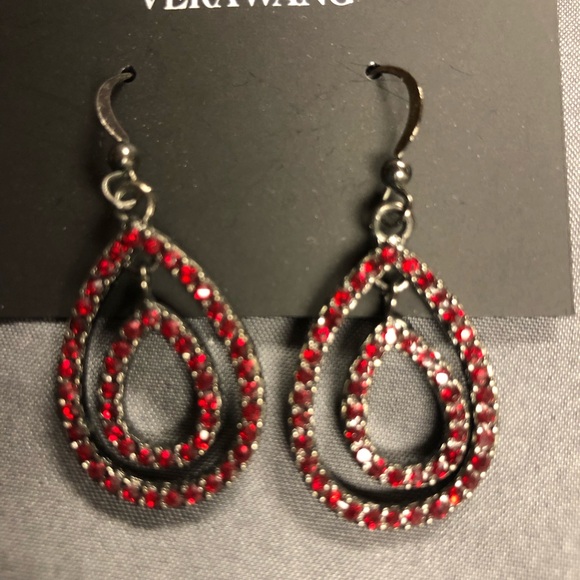 Simply Vera Vera Wang Red Teardrop Earrings - Picture 2 of 3
